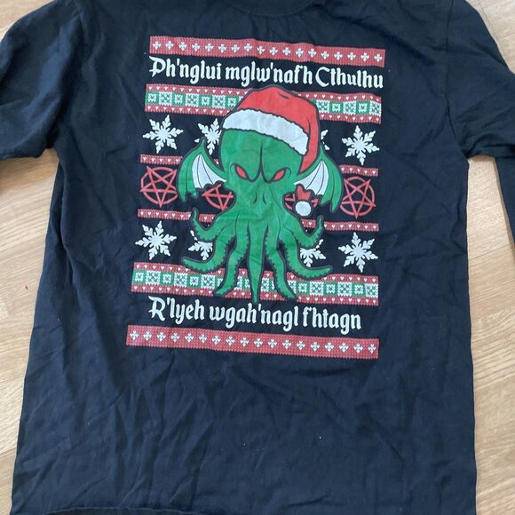 Mens Christmas Shirt LOT Size Medium Lot Of 4 Tees Crew Neck - Picture 7 of 9